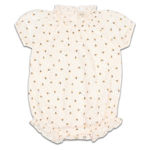 barboteuse en coton bio fleurie