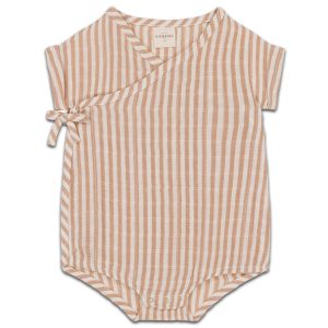 Barboteuse Nuage Rayures Biscuit