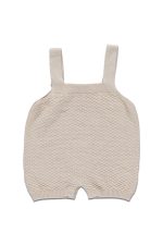 Barboteuse en tricot beige