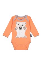Bavoir Ours Polaire Orange