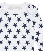 body bébé blanc étoiles navy